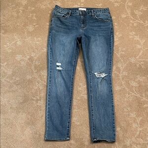 Harper Heritage Mid Rise Girlfriend Ripped Jeans, Sz 29